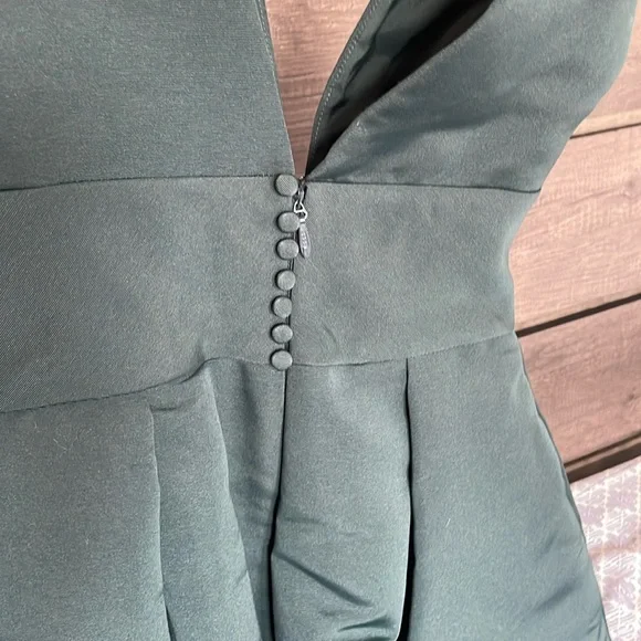 AMSALE Hunter Green Cocktail Party Dress - Picture 9 of 11